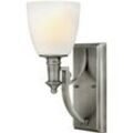 Truman - 1 Licht Wandleuchte Antik Nickel Glasschirm, E27 - Elstead