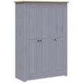 Vidaxl - Kleiderschrank 3-Türig Grau 118×50×171,5 cm Kiefer Panama Serie