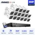 Annke - sannce 8CH 1080p Système de caméra de sécurité dvr 5 en 1 avec caméras de surveillance cctv filaires 1080p pour la maison Kits de