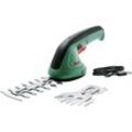 Bosch - Akku Strauch- und Grasschere EasyShear Set (integrierter Akku, schneidet bis zu 22 m² pro Akkuladung, mit Strauch- und Grasscherenmesser)