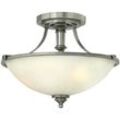 Elstead Truman - 3 Licht Semi Flush Deckenleuchte Antik Nickel, E27