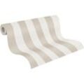 Vliestapete Beige Streifen Tapete Gemustert Ansatzfrei New Elegance - Beige