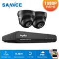 4CH 1080p Système de caméra de sécurité dvr 5 en 1 avec caméras de surveillance cctv filaires 1080p pour la maison Kits de vidéosurveillance