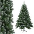 Trade-Shop Weihnachtsbaum Tannenbaum (PVC, stabiler Standfuß), Deko-Schnee, 120cm