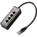 RJ45-Ethernet-Splitterkabel, RJ45 1 Stecker auf 4 x Buchse, LAN-Ethernet-Splitter-Adapter/passend für Netzwerkkabel Super Cat5, Cat5e, Cat6, Cat7