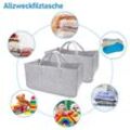 2 Stück Filztasche 50x25x25cm Kaminholztasche, Filztaschen Shopper, Shopper Taschen mit Henkel, Holzkorb für Kaminholz, Groß Einkaufskorb - Vingo