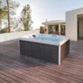 Home Deluxe - Outdoor Whirlpool stream pure 211 x 156 cm für 3 Personen Ausstattung: Pure Außen-Whirlpool Outdoorpool 24 Massagedüsen