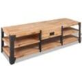 Maison Chic - TV-Lowboard für Wohnzimmer tv Schrank TV-Möbel Akazienholz Massiv 140 x 40 x 45 cm DE82283