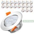 20X 3W led Strahler Spot Einbaustrahler Deckenstrahler Deckenspot 230V 245lm Warmweiß Einbauspot Einbauleuchte Deckeneinbauleuchte - Swanew