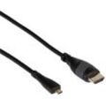 Joy-it HDMI-Kabel Raspberry Pi [1x HDMI-Stecker - 1x HDMI-Stecker C Mini] 1 m Schwarz