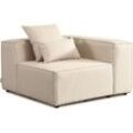 Modulares Sofa verona Farbe: Beige, Ausführung: Ecksofa Rechts Sofa Couch Modularsofa Eckmodul - Home Deluxe