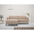 Ecksofa HOME AFFAIRE "Amancey, L-Form, Cord oder weicher wasserabweisender Strukturstoff", grau (taupe), B:215cm H:83cm T:158cm, 100% PES, Sofas, Breite 255 cm, mit Massivholzrahmen, Komfortschaum