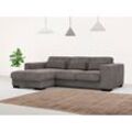 Ecksofa HOME AFFAIRE "Bléquin, L-Form", grau (anthrazit), B:244cm H:84cm T:165cm, Sofas, Inklusive 3 Zierkissen, frei im Raum stellbar