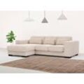 Ecksofa HOME AFFAIRE "Bléquin, L-Form", weiß (ivory), B:244cm H:84cm T:165cm, Sofas, Inklusive 3 Zierkissen, frei im Raum stellbar