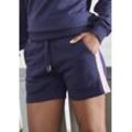 Sweatshorts VIVANCE Gr. 48/50, N-Gr, bunt (marine, rosa), Damen, Sweatware, Obermaterial: 60% Baumwolle, 40% Polyester, unifarben mit Farbeinsätzen, Hosen, mit Kontrast Einsätzen, Loungewear