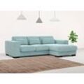 Ecksofa HOME AFFAIRE "Bléquin, L-Form", blau (aqua), B:244cm H:84cm T:165cm, Sofas, Inklusive 3 Zierkissen, frei im Raum stellbar