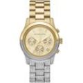 Chronograph MICHAEL KORS "RUNWAY, MK7329", gold (silbergoldfarben), Armbanduhren, Damen, Quarzuhr, Armbanduhr, Damenuhr, Stoppfunktion, Edelstahlarmband