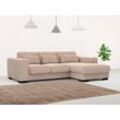 Ecksofa HOME AFFAIRE "Bléquin, L-Form", grau (taupe), B:244cm H:84cm T:165cm, Sofas, Inklusive 3 Zierkissen, frei im Raum stellbar