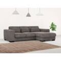 Ecksofa HOME AFFAIRE "Bléquin, L-Form", grau (anthrazit), B:244cm H:84cm T:165cm, Sofas, Inklusive 3 Zierkissen, frei im Raum stellbar