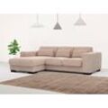 Ecksofa HOME AFFAIRE "Bléquin, L-Form", grau (taupe), B:244cm H:84cm T:165cm, Sofas, Inklusive 3 Zierkissen, frei im Raum stellbar