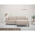 Ecksofa HOME AFFAIRE "Amancey, L-Form, Cord oder weicher wasserabweisender Strukturstoff", weiß (ivory), B:215cm H:83cm T:158cm, 100% PES, Sofas, Breite 255 cm, mit Massivholzrahmen, Komfortschaum