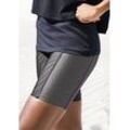 Shorts LASCANA ACTIVE, Damen, Gr. XS (32/34), N-Gr, schwarz, Obermaterial: 85% Polyester, 15% Elasthan, bedruckt, animal-print, sportlich, eng kurz, Hosen, Sportshorts mit dezentem Zebramuster