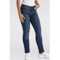 Slim-fit-Jeans LEVI'S "712 SLIM WELT POCKET" Gr. 31, Länge 32, blau (blau wave schwarz), Damen, Denim/Jeans, Obermaterial: 85% Baumwolle, 7% Lyocell, 6% Elastomultiester, 2% Elasthan, Jeans