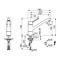 Hansa Primo Einhebelmischer Küchenarmatur, Niederdruck 4949 Kupferrohr Ausladung 210mm DN15 Chrom 49491103