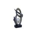 LED Solarlampe, schwarz, silber, IP44, Glas, Feuereffekt