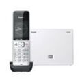 GIGASET Schnurloses DECT-Telefon "COMFORT 500A mit IP BASE" Stationärtelefone schwarz-weiß (silber/schwarz/weiß)