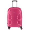 Hartschalen-Trolley IMPACKT "IP1, verschiedene Größen und Farben" Gr. B/H/T: 45cm x 67cm x 28cm 73 l, flora pink Koffer Hartschalen-Koffer vegan Reisegepäck USB-Port TSA Zahlenschloss