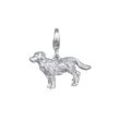 Charm-Einhänger NENALINA "Hund Dog Anhänger Golden Retriever 925 Silber", silber, Charms, Damen, ohne Stein, Silber 925 (Sterlingsilber)