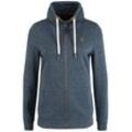 Sweatjacke OXMO "Sweatjacke OXVicky", Damen, Gr. S, blau (ins bl mel), Obermaterial: 80% Polyester PES. 20% Baumwolle CO., casual, normal, ohne Ausschnitt, Sweatjacken