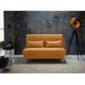 Schlafsofa INOSIGN "Gina", orange (mango), B:120cm H:86cm T:195cm, Sofas, mit einem Handgriff vom Sofa zum Bett