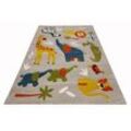 Kinderteppich SMART KIDS "Benny & Friends", beige (sand,beige,bunt), B:200cm H:10mm L:300cm, Polypropylen, Teppiche, Moderner Spielteppich, strapazierfähig, pflegeleicht, Konturenschnitt