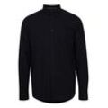 Langarmhemd SOLID "Langarmhemd SDVal", Herren, Gr. L, schwarz, Obermaterial: 98% Baumwolle CO. 2% Elasthan EL., unifarben, casual, slim fit normal, Langarm, Hemden