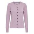 Strickjacke PULZ JEANS "Strickjacke PZSara" Gr. L, lila (lavender frost melange) Damen Strickjacken