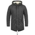 Wintermantel SOLID "Winterjacke SDDarnell", Herren, Gr. L, grau (dunkelgrau), Obermaterial: 100% Baumwolle CO., casual, normal, Mäntel