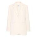 Jackenblazer ICHI "Jackenblazer IHTamara", Damen, Gr. XL, beige (almond milk), Web, Obermaterial: 65% Baumwolle CO. 33% Polyester PES. 2% Elasthan EL., casual, normal, Blazer