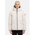 Winterjacke KHUJO "Gero-YM" Gr. L (52), weiß (sanftes weiß), Herren, Material: 85% Polyester, 15% Baumwolle, Futter: 100% Polyester, Wattierung: 100% Polyester, Jacken, Warme Herren Outdoorjacke mit Kapuze