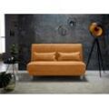 Schlafsofa INOSIGN "Gina", orange (mango), B:140cm H:86cm T:195cm, Sofas, mit einem Handgriff vom Sofa zum Bett