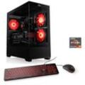 CSL Gaming-PC "Levita V28530" Computer Gr. Microsoft Windows 11 Home (64 Bit), 16 GB RAM 1000 GB SSD, schwarz