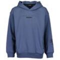 Hoodie BLUE SEVEN "Blue Seven Kapuzenpullover", Mädchen, Gr. 152, blau (537, ocean), 60% Baumwolle, 40% Polyester, lässig geschnitten normal, Rundhals, Langarm gerader Abschluss, Sweatshirts