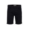 Jeansshorts BLEND "Jeansshorts BHDenim", Herren, Gr. L, N-Gr, schwarz (denim schwarz), Obermaterial: 91% Baumwolle CO. 7% Polyester PES. 2% Elasthan EL., unifarben, casual, slim fit kniefrei, Jeans