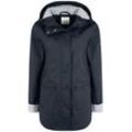 Regenmantel OXMO "Regenjacke OXBecky", Damen, Gr. L, blau (insignia b), Obermaterial: 100% Polyurethan PU., casual, Mäntel