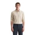 Langarm-Poloshirt MARC O'POLO "aus weichem Bio-Baumwoll-Viskose-Mix" Gr. L, braun Herren, Shirts