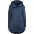 Langmantel OXMO "Parka OXBella", Damen, Gr. S, blau (insignia b), Obermaterial: 100% Polyester PES., casual, lang, Mäntel