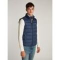 Steppweste TOMMY JEANS "TJM LT DOWN VEST EXT", Herren, Gr. L, blau (schwarz night navy), Web, Obermaterial: 100% Polyamid, unifarben, casual, normal hüftlang, Westen, mit Daunenwattierung