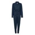 Jumpsuit PULZ JEANS "Jumpsuit PZDexi" Gr. L, blau (medium blau denim), Damen, Obermaterial: 100% Baumwolle CO., Overalls