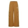 Cargohose THEJOGGCONCEPT "Cargohose JCFia", Damen, Gr. L, N-Gr, braun (plantation), Obermaterial: 100% Polyester PES., casual, loose fit lang, Hosen